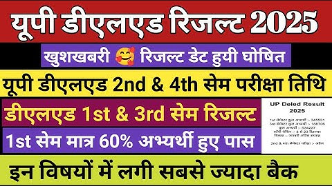Up Deled result 2025 | Deled first semester result 2025 | Up deled 3rd sem result 2025 #deledresult 