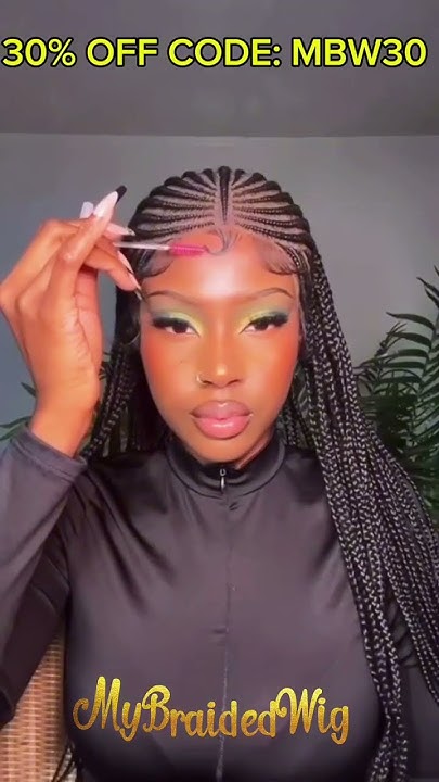  36” Fulani Braids 36” Over Hip-Length 13*7 Hand Tied HD Lace Cornrow ...