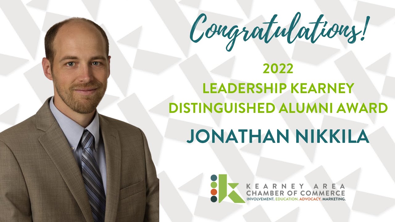 2022 Leadership Kearney Distingushed Alumni Award Winner Jonathan