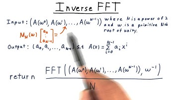 Inverse FFT - Georgia Tech - Computability, Complexity, Theory: Algorithms