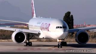 Full Hd Qatar Airways 777-2Dz Lr At Barcelona-El Prat