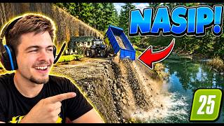 NAREDILI SMO NASIP NA KMETIJI! (POD JEZOM #20) [FS25 SLO]