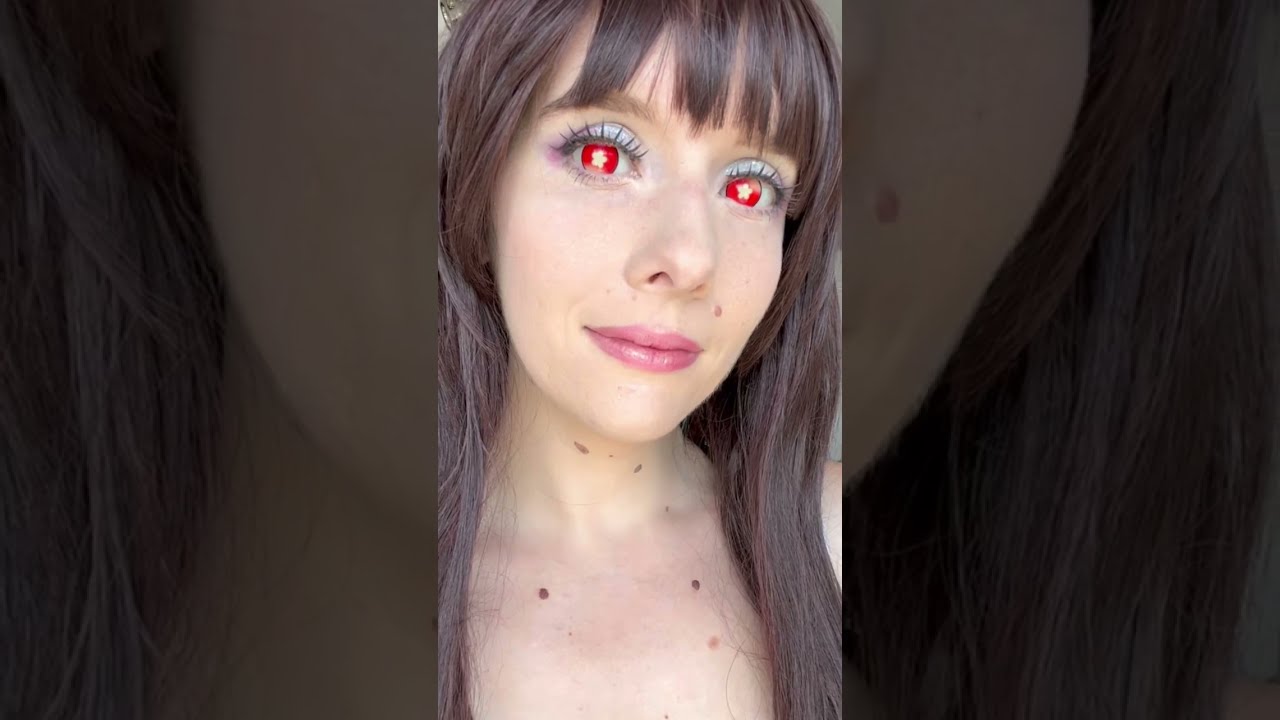 Hu Tao Contact Lenses try on!