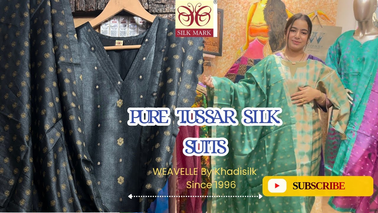 Pure Tussar | Pure silk suits Churidar salwar material set - Silk Manufacturer in delhi 