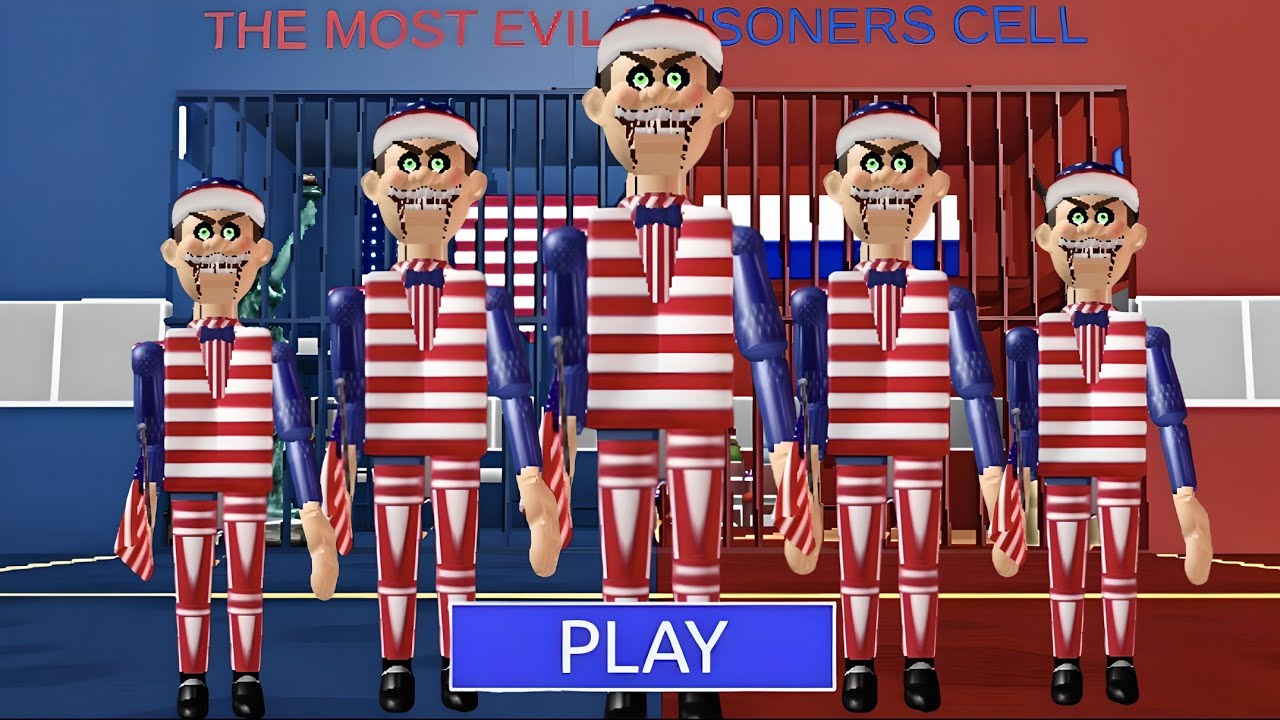 AMERICAN MR FUNNY BARRY'S PRISON RUN! OBBY ROBLOX 