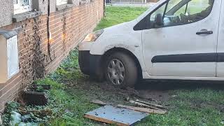 Van Driver Stuck In Mud