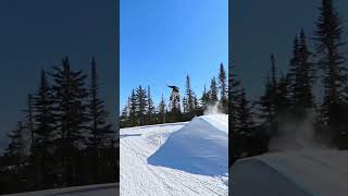 Au Snowpark du Massif de Charlevoix #snow #snowboarding #snowpark