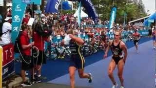 Mooloolaba Triathlon 2012_Ladies event_Transition Zone