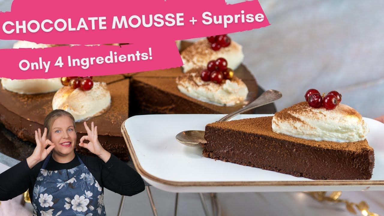 Delicioso MOUSSE de Chocolate y MANZANA con solo 4 Ingredientes!