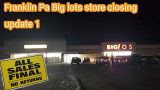 Franklin Pa Big lots store closing update 1
