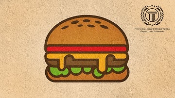 Adobe Illustrator Logo design / Illustration | Burger Shape Logo Tutorial