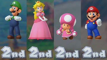 Mario Party 10 - All Characters 2nd Place Animations
