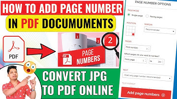 How To Add Page Numbers To Pdf Files Online For Free | Jpg To Pdf Converter