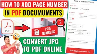 How To Add Page Numbers To Pdf Files Online For Free Jpg To Pdf Converter