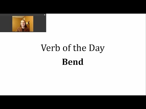 Verb of the Day - Bend