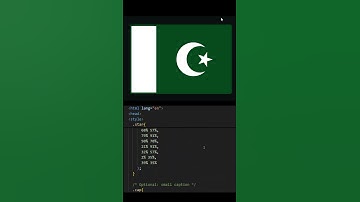Pakistan Flag using HTML and CSS | Step by Step Tutorial