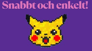 Pärlplatta Pokémon Pikachu huvud lätt projekt för nybörjare