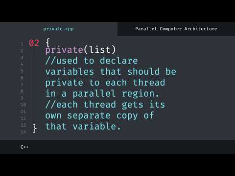 OpenMP data-sharing clauses: default, shared, private, firstprivate, lastprivate