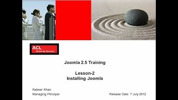 Joomla 2.5 Training - Installing Joomla - Lesson2