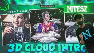 AE style 3d cloud intro on Alight Motion!! • Link in description!