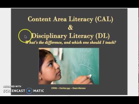 Video: Ano ang pagkakaiba ng content literacy at disciplinary literacy?