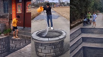 đỉnh cao nghệ thuật vẽ tranh 3D đường phố trung quốc🖌️🖌️//Tik Tok Trung Quốc//Arts creativity..#3