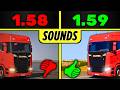ETS2 1.58 vs 1.59: Sounds Comparison | MASSIVE Upgrade in AI Traffic Sounds