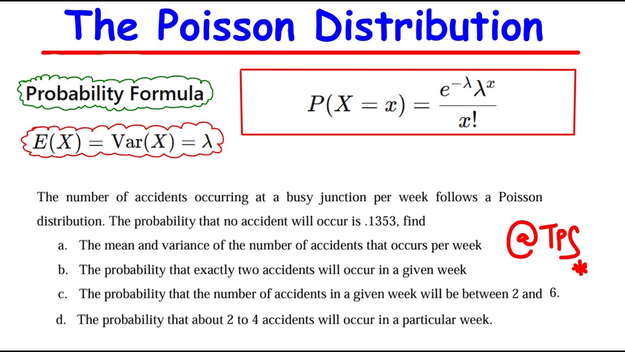 THE POISSON DISTRIBUTION PROBLEM 2 | Probabilities, Expectation ...