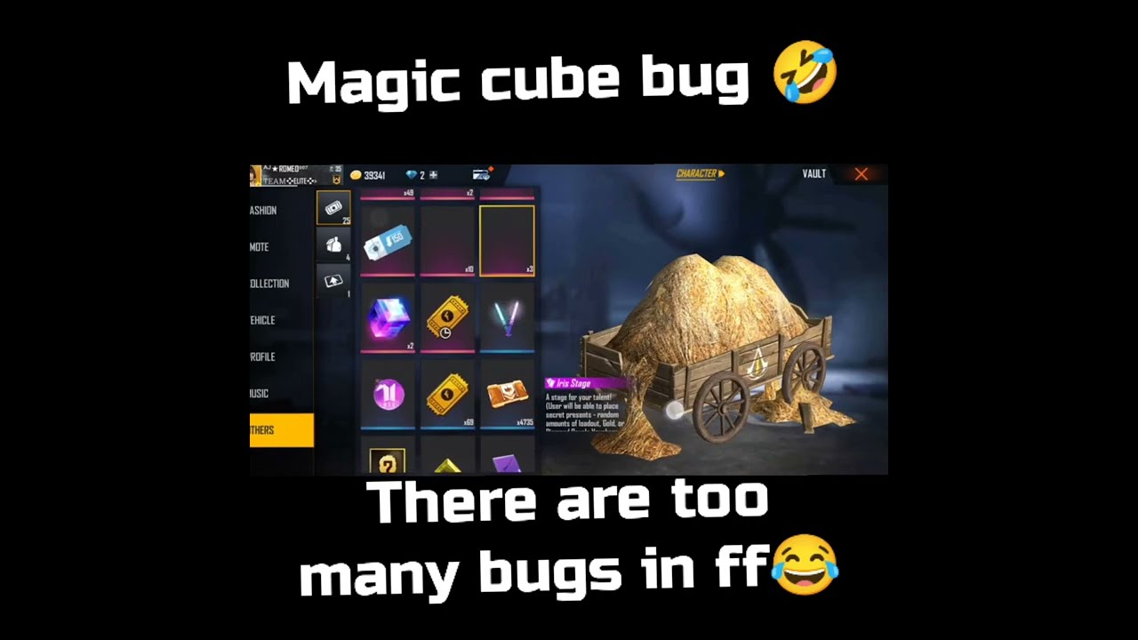 Magic cube bug in free fire 🤣new bug in free fire 😬.