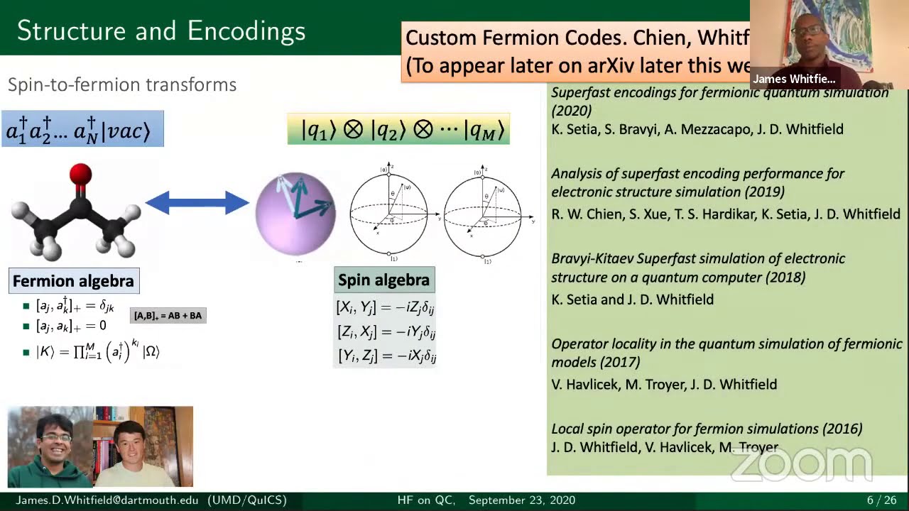 James D. Whitfield: Limitations of Hartree-Fock with Quantum Resources
