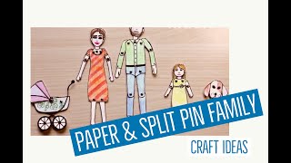 How to make the entire family by using paper and split pins (paper fasteners). How to make the entire family by using paper and split pins (paper fasteners).