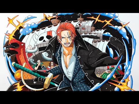 Video Cách vẽ Shanks One Piece | Cách tô màu Market đơn giản - youtube