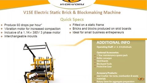 V1SE Electric Static Brick & Blockmaking Machine
