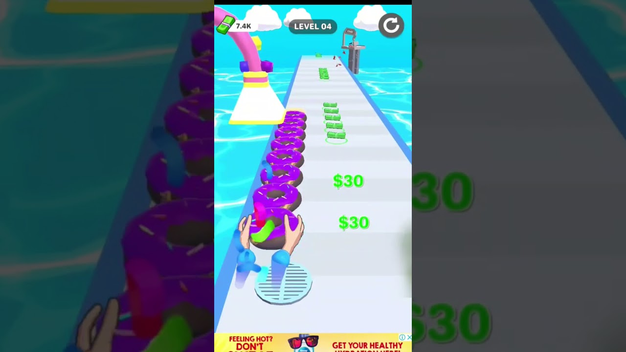 Donut stack game Enter the play 😃🍩 Level 4 hits game video viral100% video # Shorts
