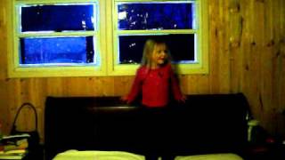 Girl Jumping And Doing Cannonballs On Parents Bed