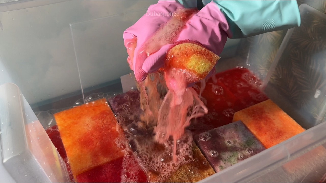 Pure ASMR Sponge Squeezing | No Talking