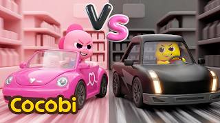 Shopping Cart Race! Pink vs Black💗🖤 | Songs for Kids | Cocobi