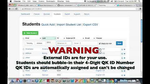 QK Tutorial: Edit Student Information