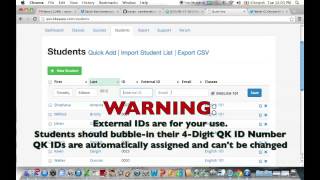QK Tutorial: Edit Student Information