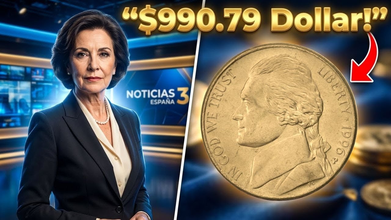 ¡Esta moneda de 5 centavos vale $960,79! Jefferson Nickel 1996 😱