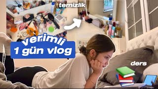 VERIMLI BIR GÜN| DERS VLOG, Temizlik, Bakım! ~Destina Kaya