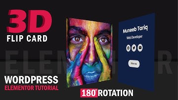 Create Elementor 3D Flip Card User Profile | WordPress Elementor Tutorial | Elementor Trick