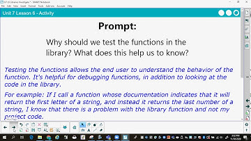AP CSP U7 L6 Libraries Investigate