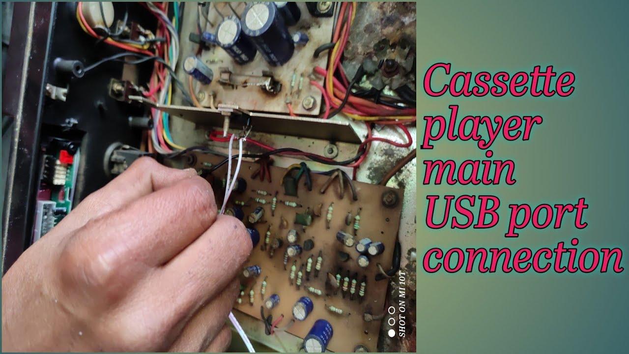 Cassette player main USB port ke connection kaise karen | USB port connection |