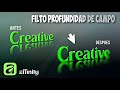 Filtro profundidad de campo a tiempo real en Affinity Designer 2026