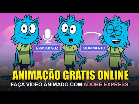 FAÇA ANIMAÇÕES GRÁTIS COM ADOBE EXPRESS ANIMATION - Voz e Movimento no  Personagem com alguns cliques 