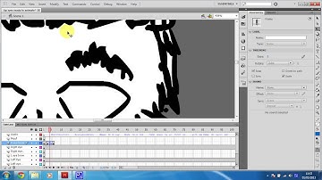 Easy lip sync tutorial in Flash CS6 - Step 4 - Animate the eye brows