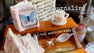 Make a Tiny Journal With Me 💕 ASMR | Art Journaling | Satisfying Miniatures
