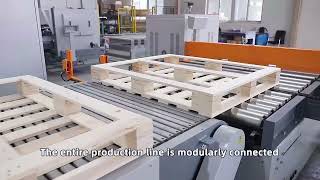SF1000-1 semi-automatic hydraulic wooden pallet production line