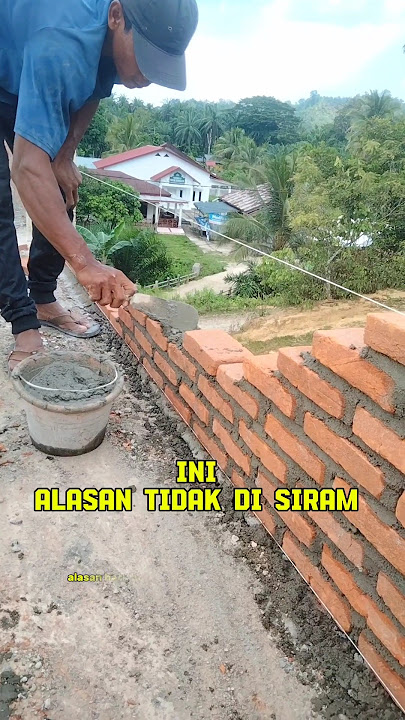 Ini Alasan Pemasangan Batu Bata Merah Tidak Di Siram#construction #funny #shorts
